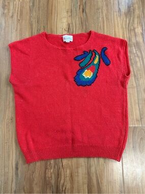 VTG Item One Red Sweater Vest